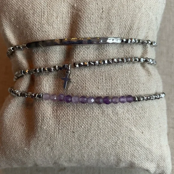 KEEP Collective Stretch Trio Silver Faith Set - Picture 1 of 4